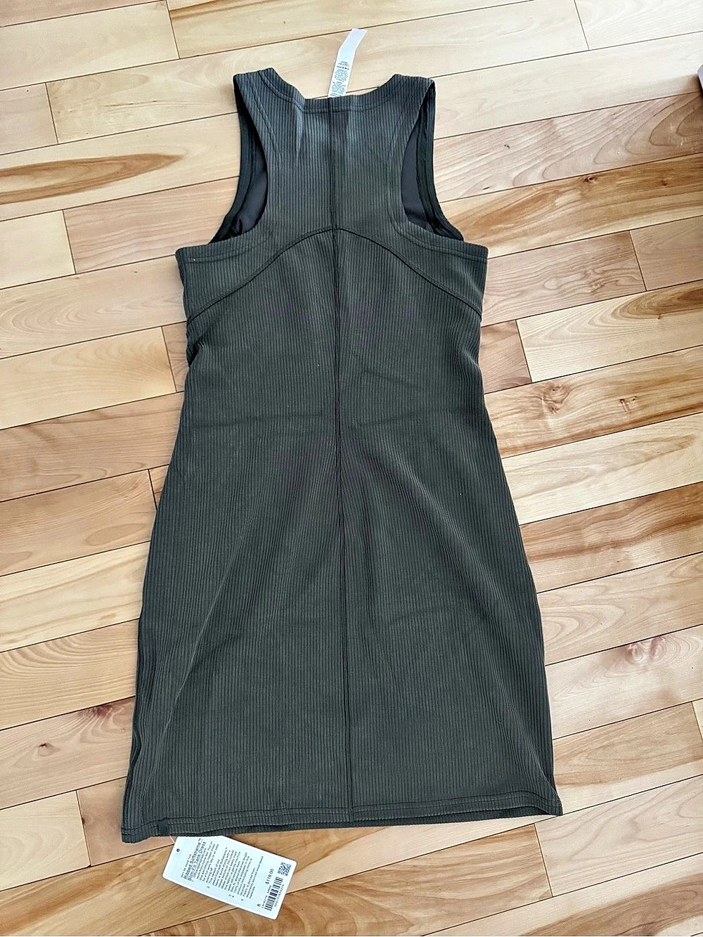 Lululemon Ribbed Softstreme Slim-Fit Tank Dress Gray NWT - Picture 2 of 2